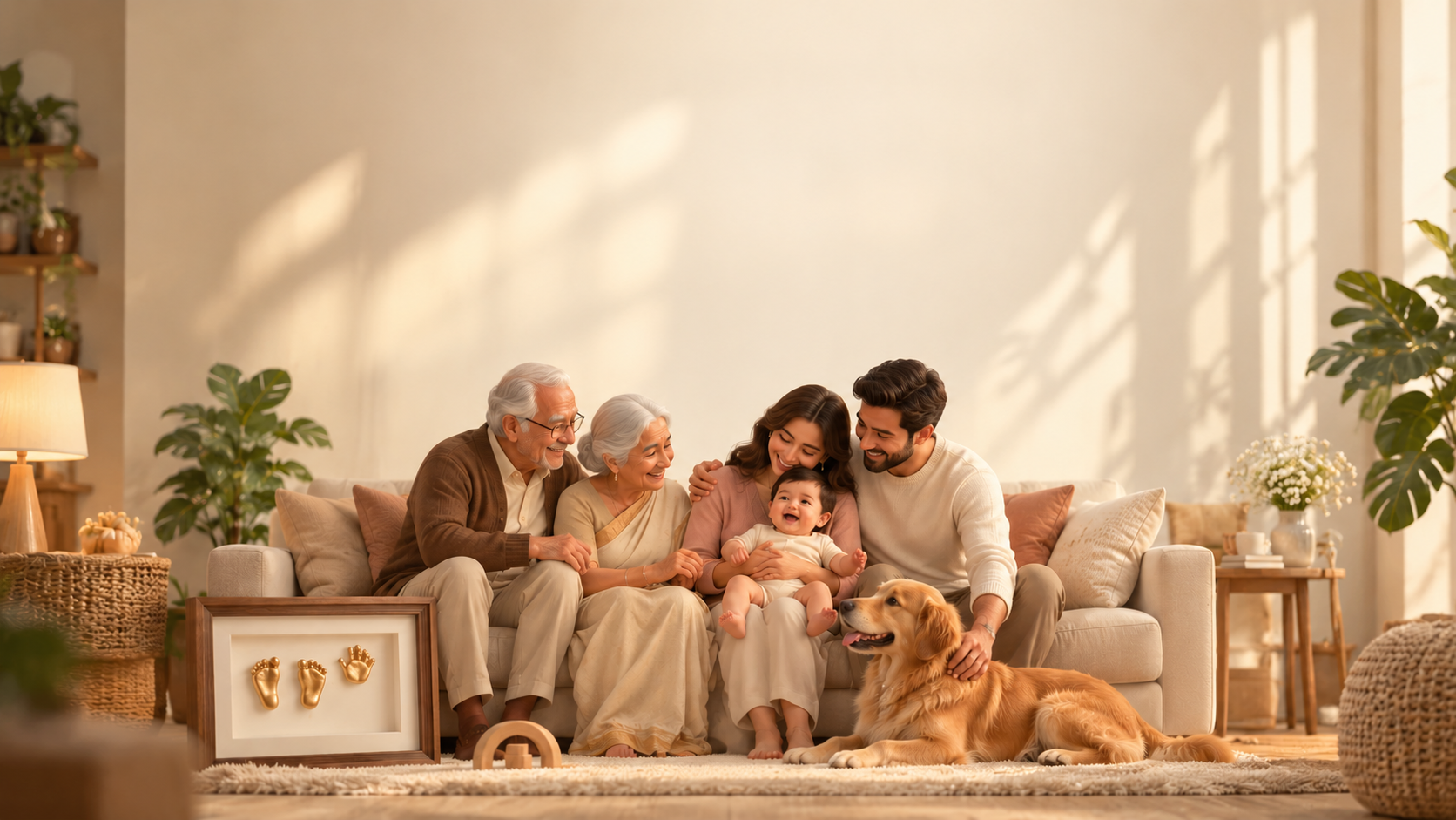 Loved ones together - Sweet Steps 3D family impression frames